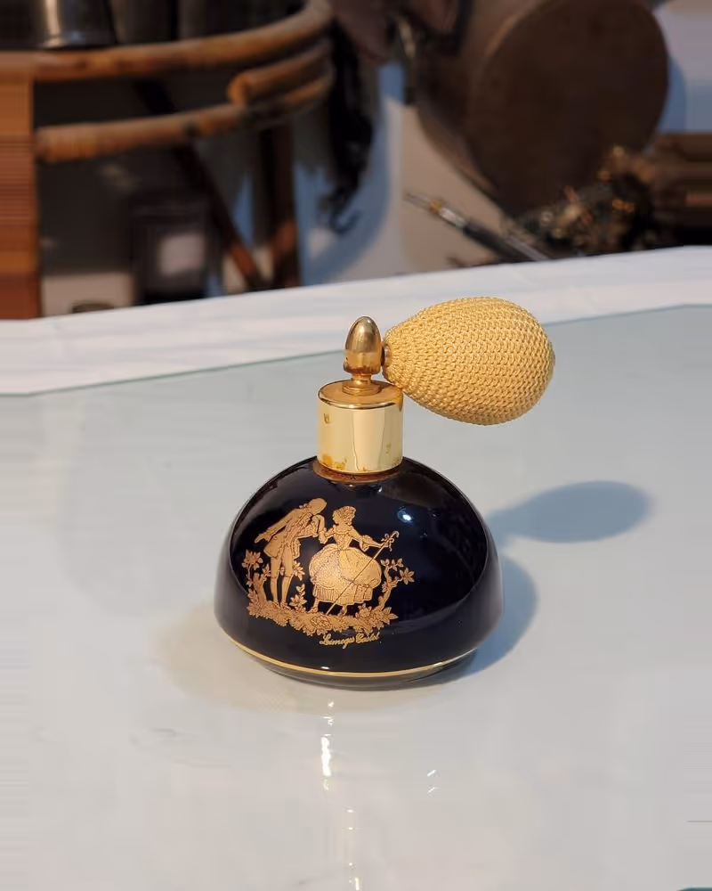 UVaporisateur de parfum vintage en porcelaine de Limoges Castel