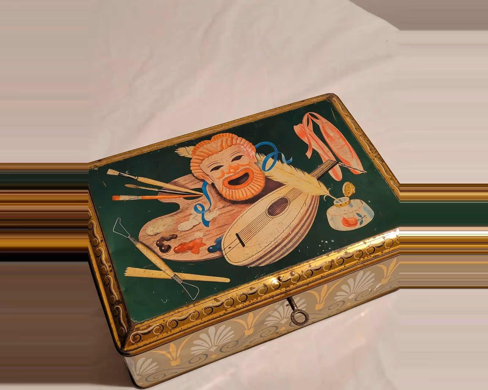 Boîte ancienne en tôle lithographiée